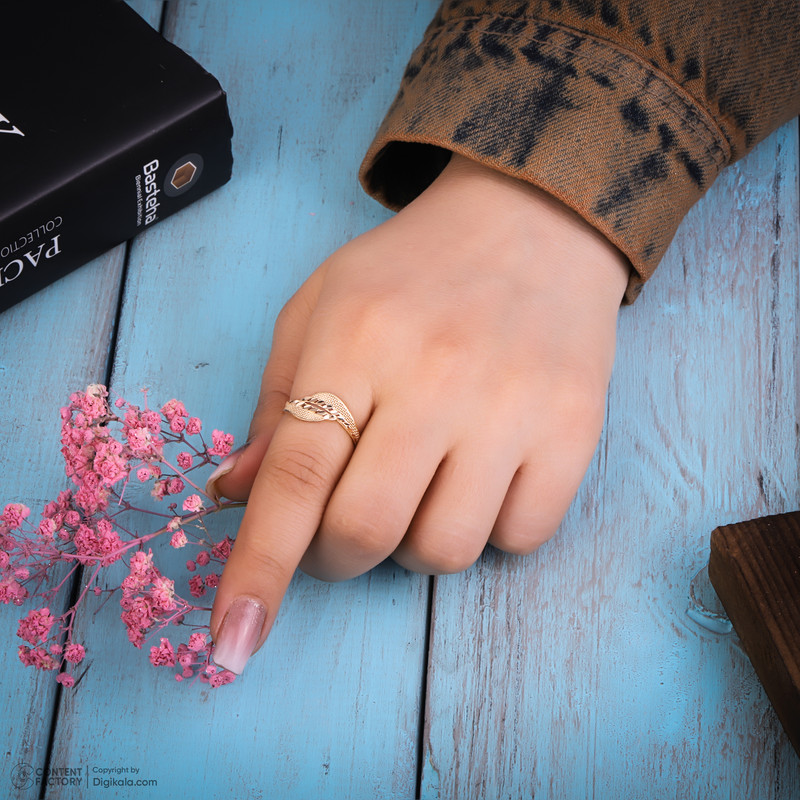 انگشتر طلا کم اجرت 18 عیار زنانه ناریا مدل ایوا کد M21-23 سایز 56