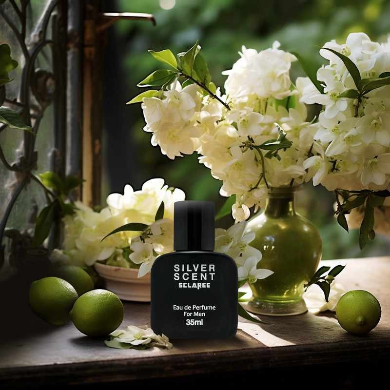 عطر جیبی مردانه اسکلاره مدل Silver Scent با رایحه گرم و تند حجم 35 میلی لیتر