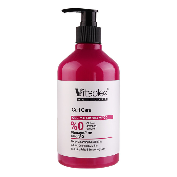 شامپو مو فر ویتاپلکس مدل Curl Care حجم 500 میلیلیتر، تقویتکننده، مرطوبکننده، لطافتبخش، کنترل چربی و جلوگیری از وز شدن...