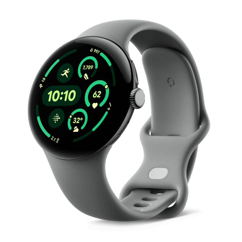 ساعت هوشمند 45 میلیمتری گوگل مدل Pixel Watch 3 با بند سیلیکونی