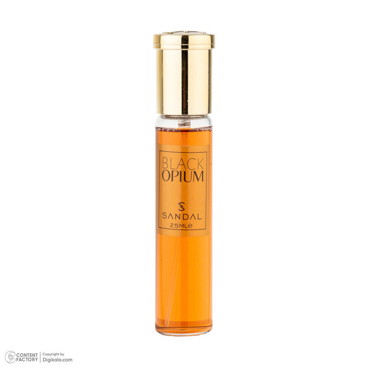 عطر جیبی زنانه صندل مدل بلک اوپیوم با رایحه گرم و شیرین حجم 25 میلیلیتر