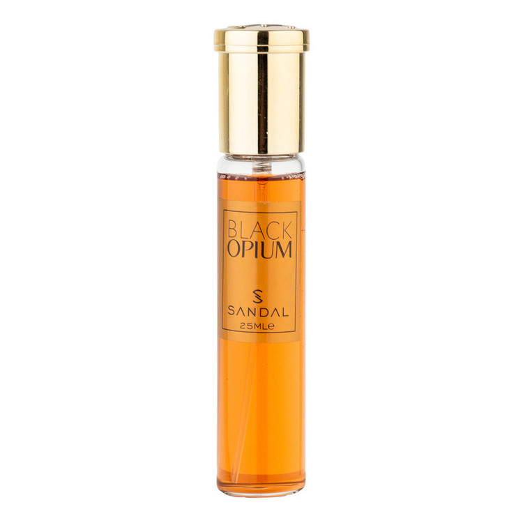 عطر جیبی زنانه صندل مدل بلک اوپیوم با رایحه گرم و شیرین حجم 25 میلیلیتر