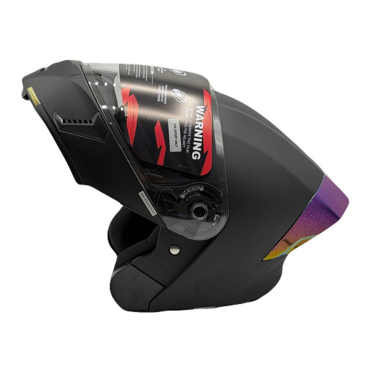 کلاه کاسکت فک متحرک استیل برد مدل SB21 BLACK به همراه طلق اضافه رنگی
