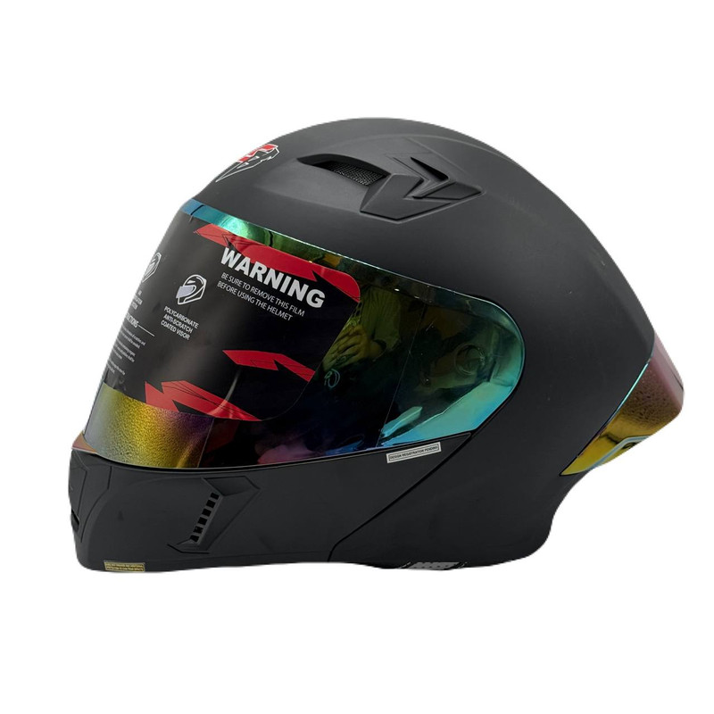 کلاه کاسکت فک متحرک استیل برد مدل SB21 BLACK به همراه طلق اضافه رنگی
