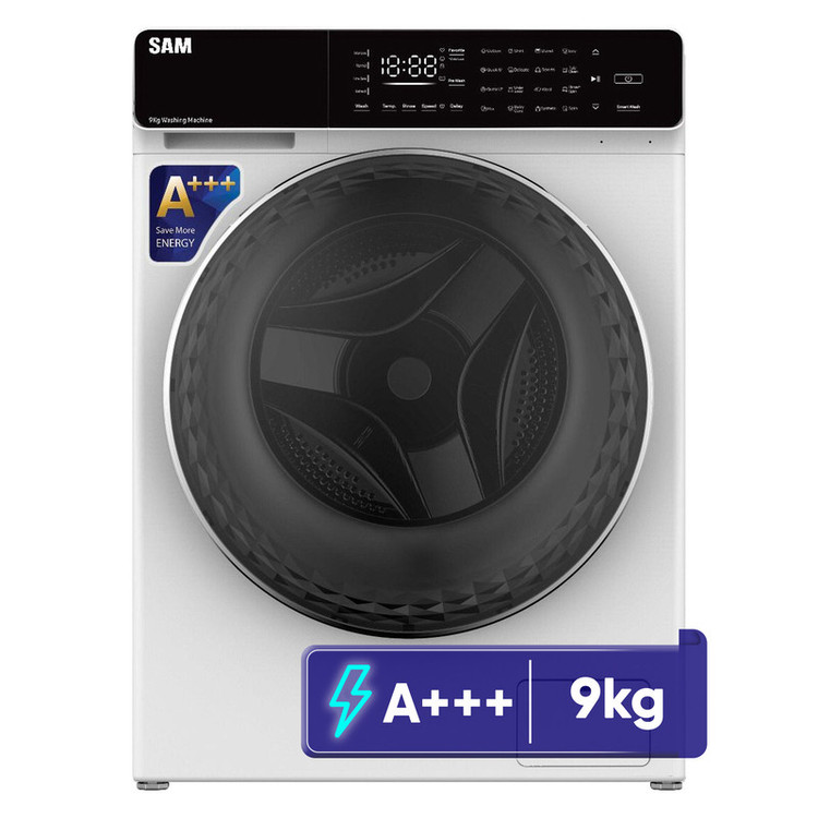 ماشین لباسشویی 9 کیلوگرم اتوماتیک سام مدل DD-P1485W
