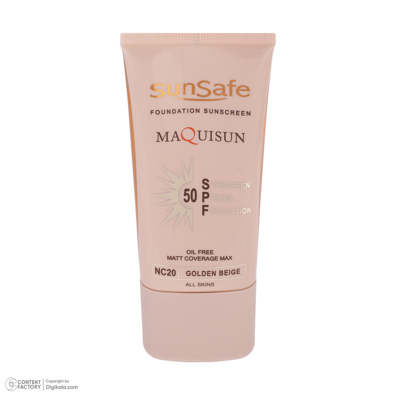 کرم ضدآفتاب رنگی سانسیف SPF50 مدل NC20 مناسب انواع پوست، حجم 40 میلیلیتر