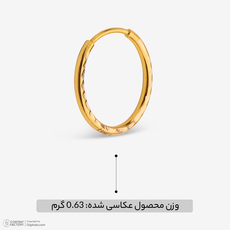 گوشواره حلقهای طلا کم اجرت 18 عیار زنانه ناریا مدل S8