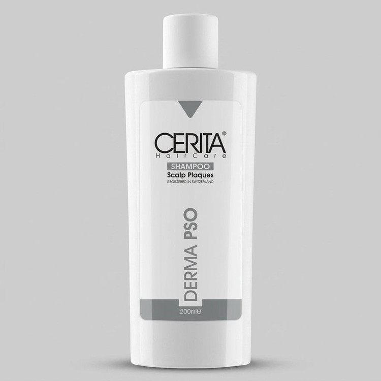 شامپو ضد شوره مو سریتا مخصوص پوست سر خشک و انواع مو، حجم 200 میلیلیتر مدل Derma PSO، حاوی اسید سالیسیلیک، ضد خارش و ض...