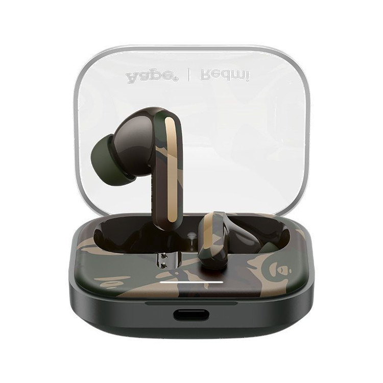 هدفون بلوتوثی شیائومی مدل Redmi Buds 5 با نویز کنسلینگ فعال ANC، درگاه شارژ USB Type-C، دارای نشانگر روی محفظه شارژ