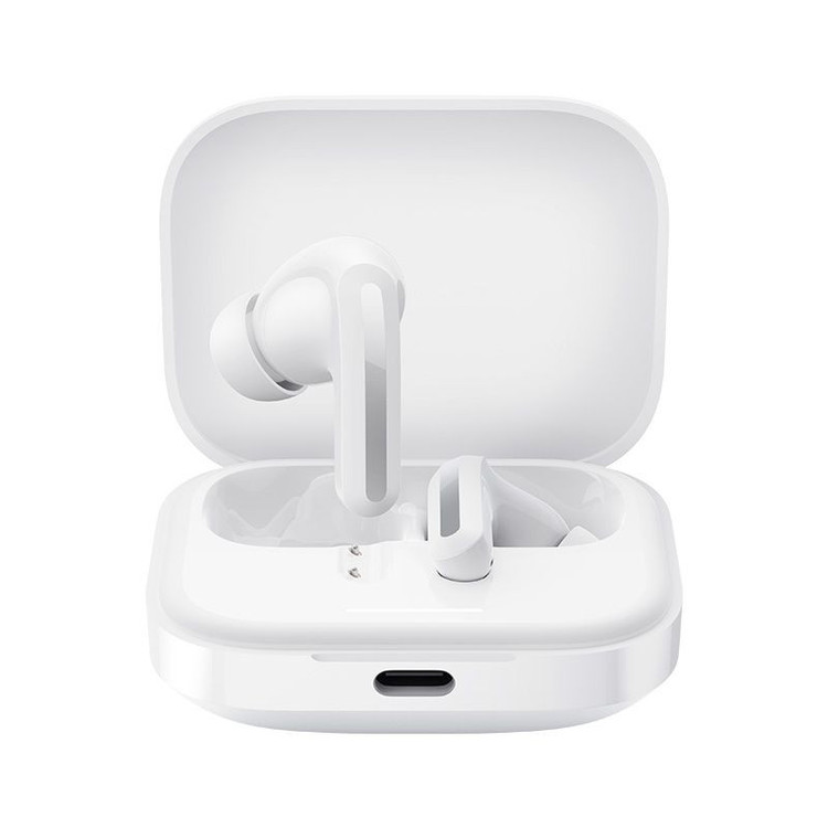 هدفون بلوتوثی شیائومی مدل Redmi Buds 5 با نویز کنسلینگ فعال ANC، درگاه شارژ USB Type-C، دارای نشانگر روی محفظه شارژ