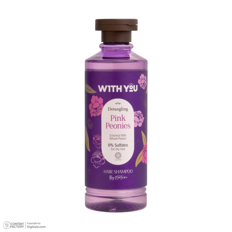 شامپو مو ویت یو مدل Pink Peonies حجم 300 میلیلیتر مناسب موهای خشک و وزدار، نرمکننده، مرطوبکننده، تقویتکننده، ترمیمکنن...