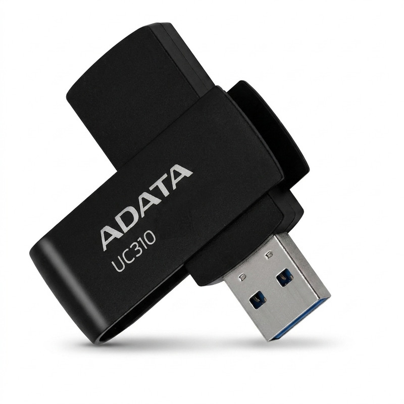 فلش مموری ای دیتا مدل UC310 ظرفیت 64 گیگابایت با رابط USB 3.2 Gen1، طراحی چرخشی، سازگار با ویندوز، مک، لینوکس، بدون ن...