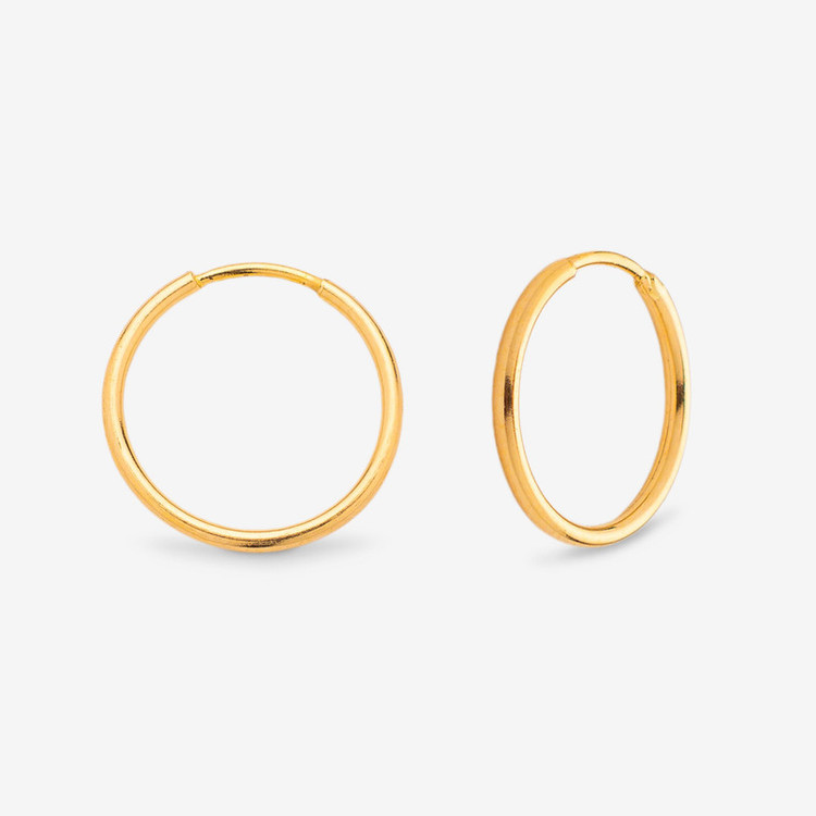 گوشواره حلقهای طلا 18 عیار زنانه طلای صداقت مدل HS1-N-2.5