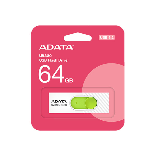 فلشمموری کشویی ای دیتا مدل UV320 ظرفیت 64 گیگابایت با رابط USB 3.2 Gen1 سرعت انتقال تا 10 گیگابیت بر ثانیه و سازگار ب...