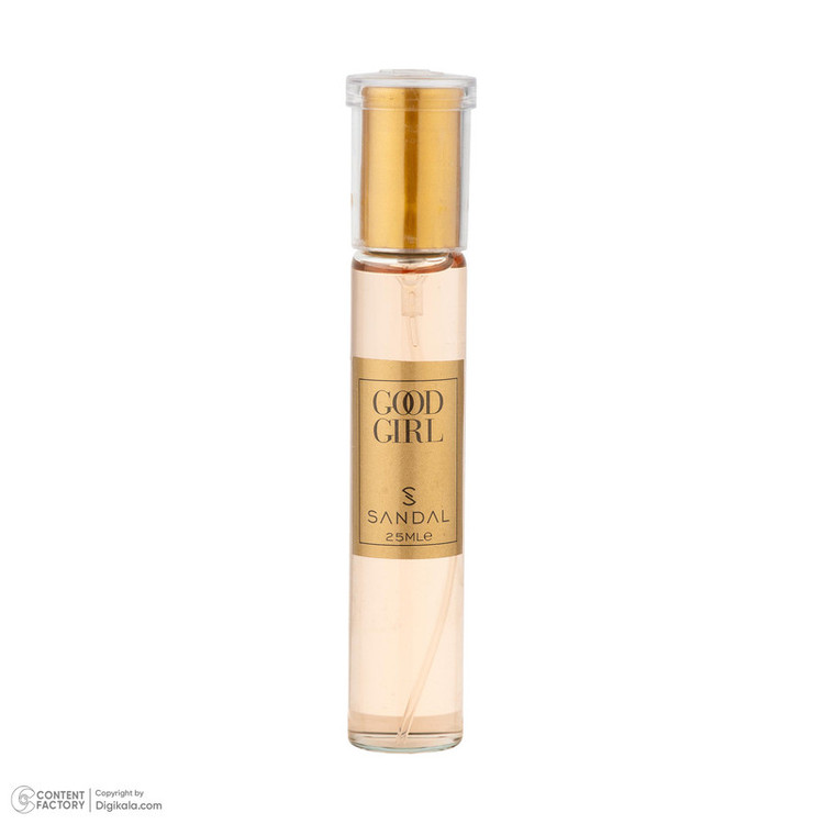 عطر جیبی زنانه صندل مدل GOOD GIRL با رایحه شیرین، تند، گرم، شرقی، گلی حجم 25 میلیلیتر