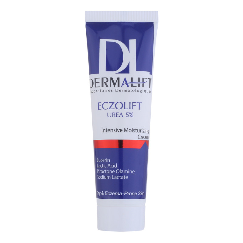 کرم مرطوب کننده صورت درمالیفت مدل ECZOLIFT UREA 5 مناسب پوستهای خشک حجم 50 میلی لیتر