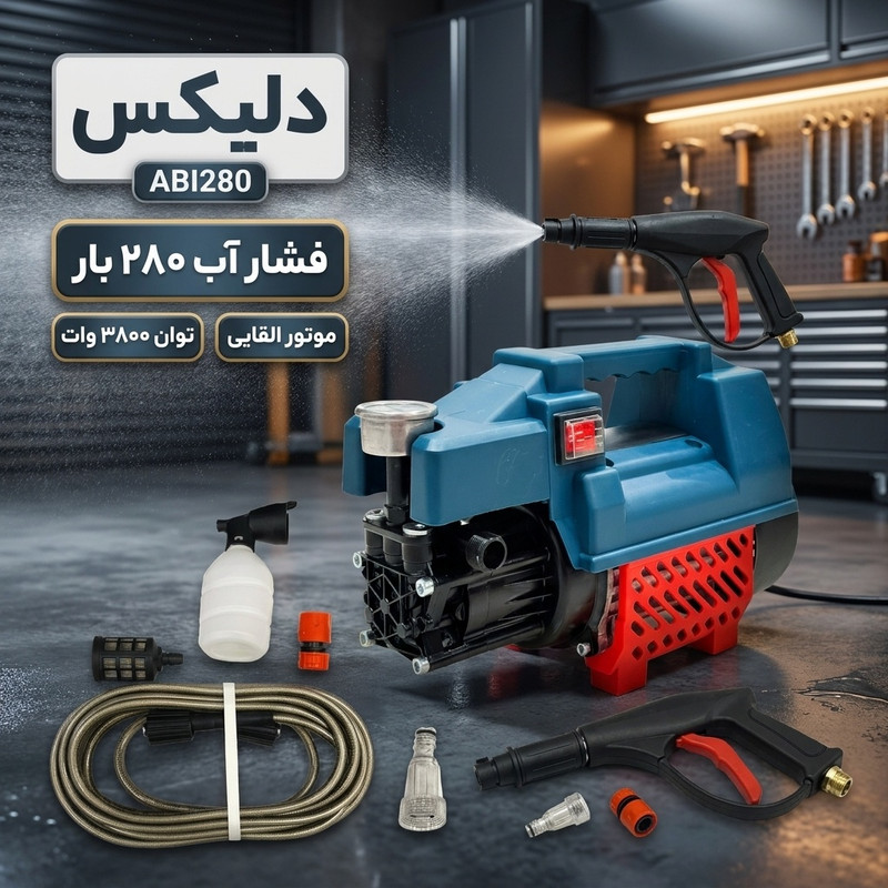کارواش دینامی 280 بار 3800 وات دلیکس کد ABI280