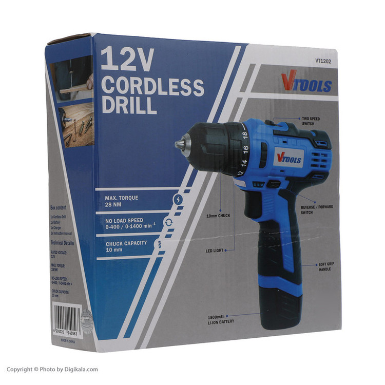 دریل وی تولز مدل vt1202
