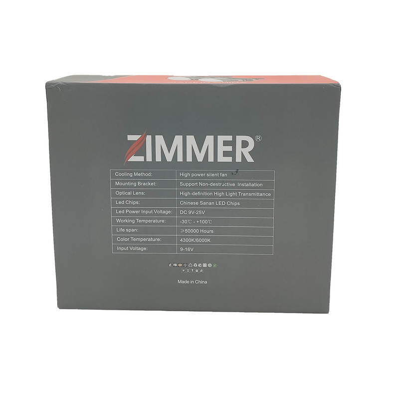 لنز چراغ خودرو دو حالته زیمر مدل L25-4300K BI-LED پایه دوکنتاکت مجموعه دو عددی