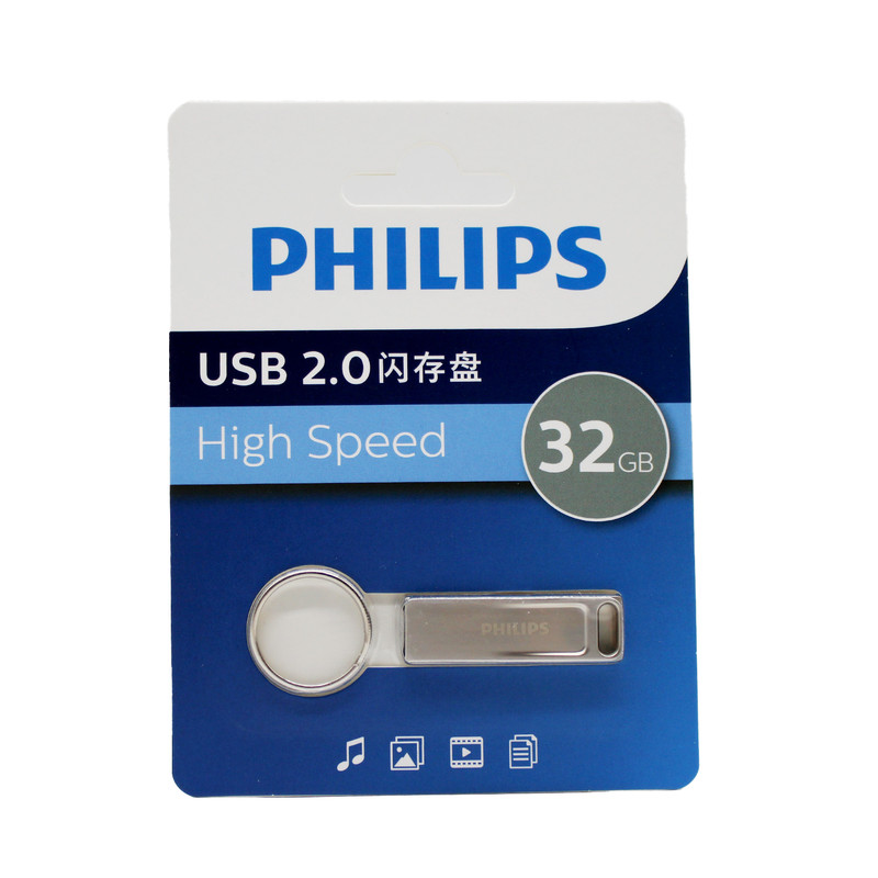فلش مموری فیلیپس مدل FM21UA-F ظرفیت 32 گیگابایت با رابط USB 2.0، سرعت خواندن 30 مگابایت بر ثانیه، سرعت نوشتن 15 مگابا...