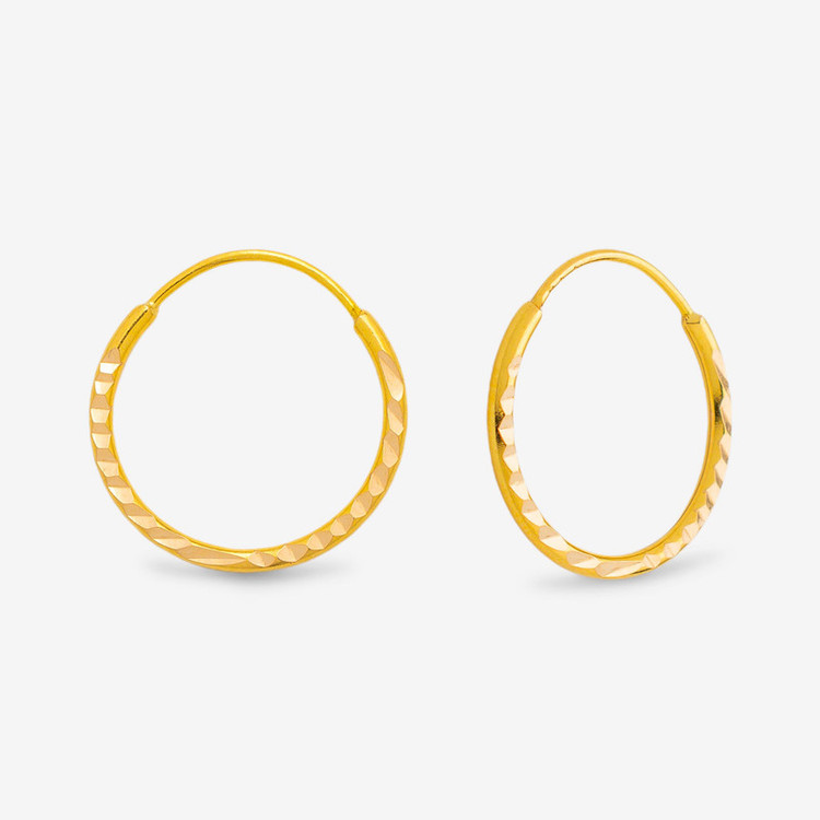 گوشواره حلقهای طلا 18 عیار زنانه طلای صداقت مدل GU-HS1T