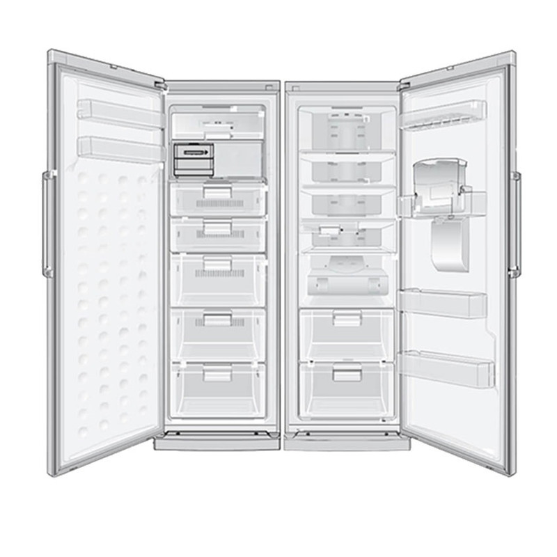 یخچال فریزر دوقلو 40 فوت سام مدل RR65-RZ65W