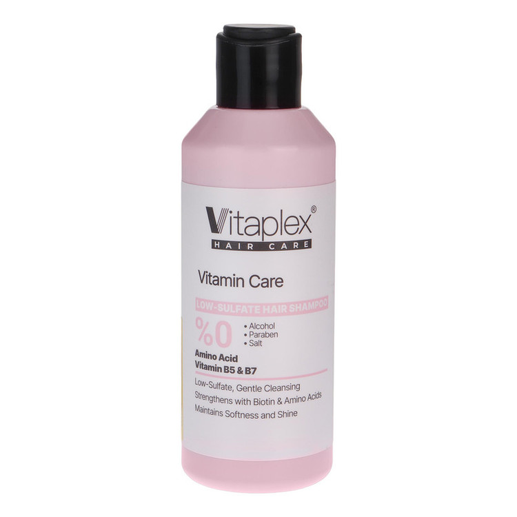 شامپو تقویت کننده مو ویتاپلکس مدل VITAMIN CARE حجم 200 میلیلیتر، مناسب انواع مو، بدون الکل، مرطوبکننده، ترمیمکننده، ل...