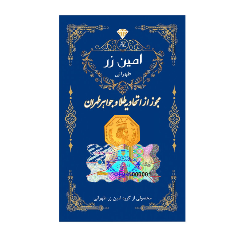 سکه گرمی طلا 18 عیار امین زر مدل amz-0.9