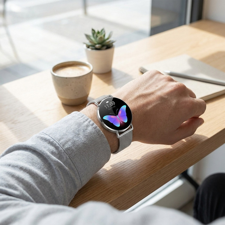 ساعت هوشمند 41 میلیمتری تی سی اچ مدل LX1 Moon با بند فلزی