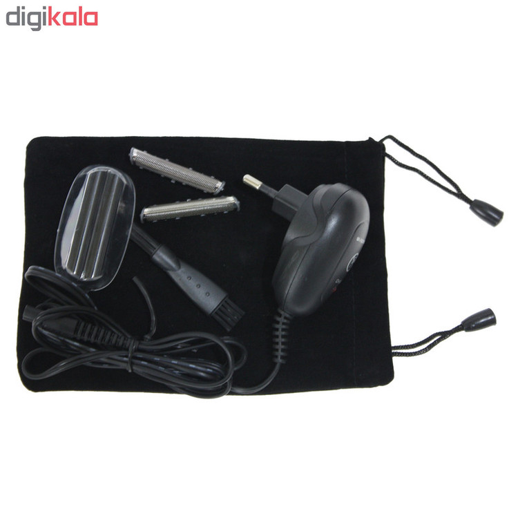 ماشین اصلاح موی صورت فویلی مدل SS-2420 با تیغه استیل ضد زنگ، قابلیت استفاده خشک و مرطوب، شارژ سریع و نشانگر LED