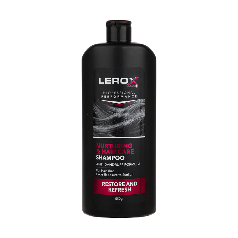 شامپو مو تقویتکننده مو لروکس مخصوص موهای آسیبدیده و خشک، وزن 550 گرم مدل Nurturing Hair Care، ترمیمکننده، براقکننده،...