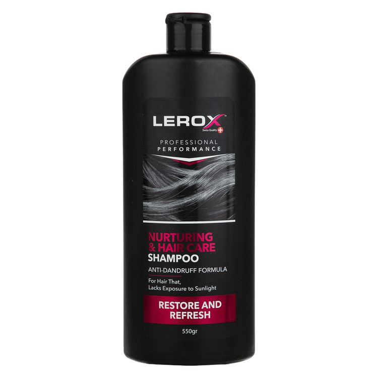 شامپو مو تقویتکننده مو لروکس مخصوص موهای آسیبدیده و خشک، وزن 550 گرم مدل Nurturing Hair Care، ترمیمکننده، براقکننده،...