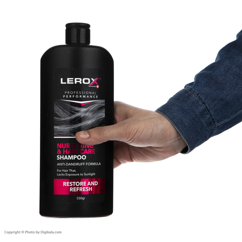 شامپو مو تقویتکننده مو لروکس مخصوص موهای آسیبدیده و خشک، وزن 550 گرم مدل Nurturing Hair Care، ترمیمکننده، براقکننده،...