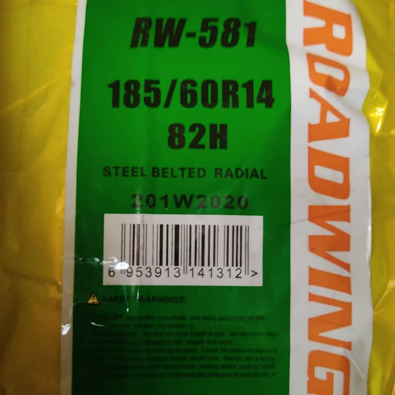 لاستیک خودرو رودوینگ مدل RW-581 سایز 1856014 تولید سال 2025 تک حلقه
