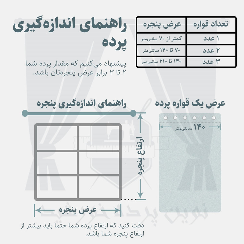 پرده نوین پرده خورشید مدل کتان GB311 سایز 280x300 سانتیمتر