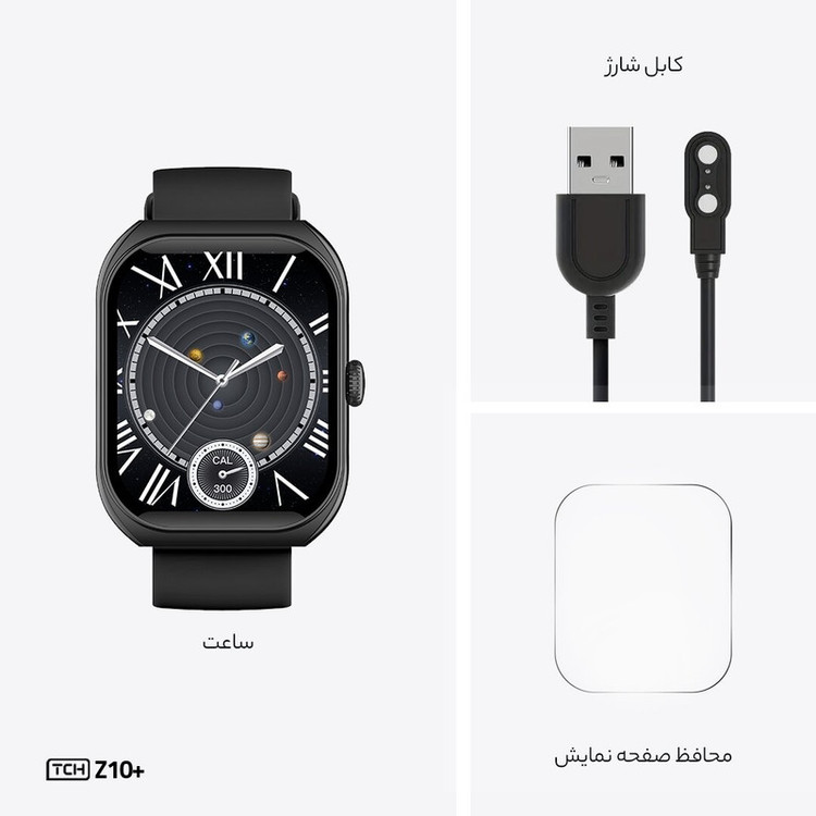 ساعت هوشمند 43 میلیمتری تی سی اچ مدل Z10 plus با بند سیلیکونی