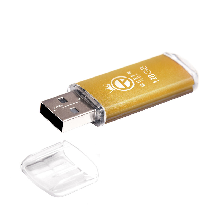 فلش مموری کوئین تک مدل QUICK ظرفیت 128 گیگابایت با رابط USB 2.0 و درپوش محافظ، سازگار با ویندوز، مک، تلویزیون، تبلت و...