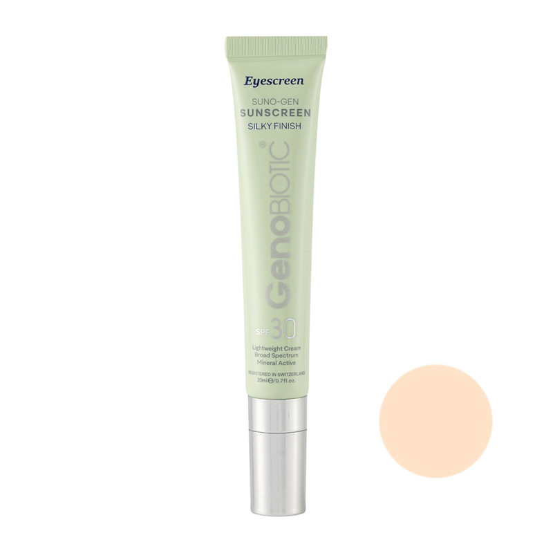 کرم ضد آفتاب رنگی دور چشم ژنوبایوتیک SPF 30 مدل SUNO-GEN محافظ در برابر اشعه UVA و UVB مناسب برای انواع پوست حجم 20 م...