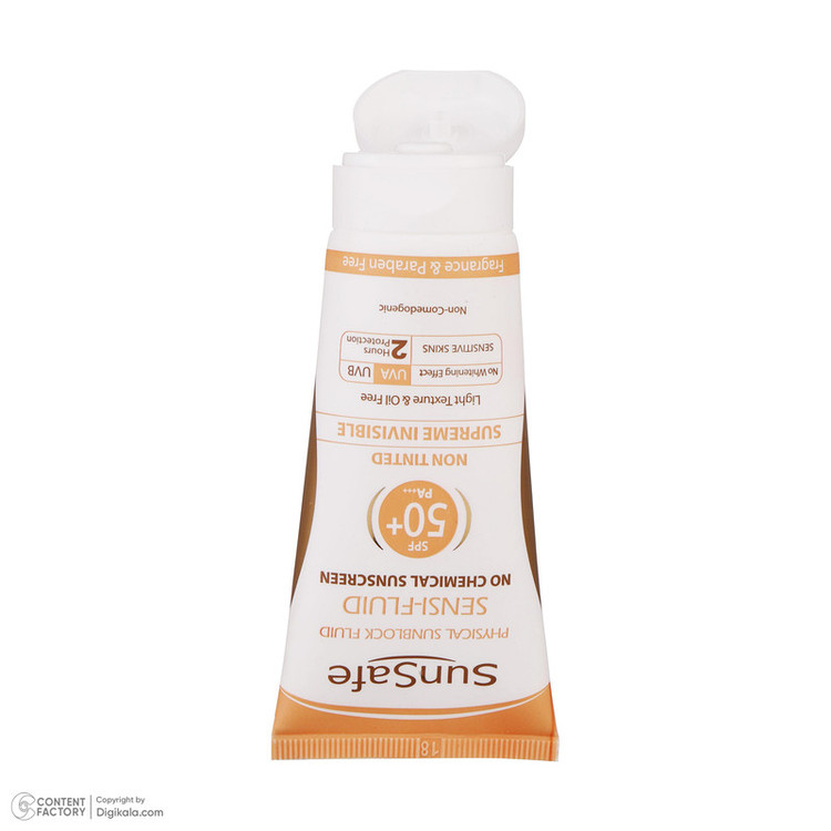 کرم ضدآفتاب سانسیف مدل سنسی فلوئید SPF50، حجم 50 میلیلیتر
