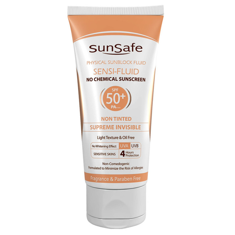 کرم ضدآفتاب سانسیف مدل سنسی فلوئید SPF50، حجم 50 میلیلیتر