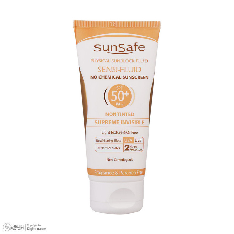 کرم ضدآفتاب سانسیف مدل سنسی فلوئید SPF50، حجم 50 میلیلیتر