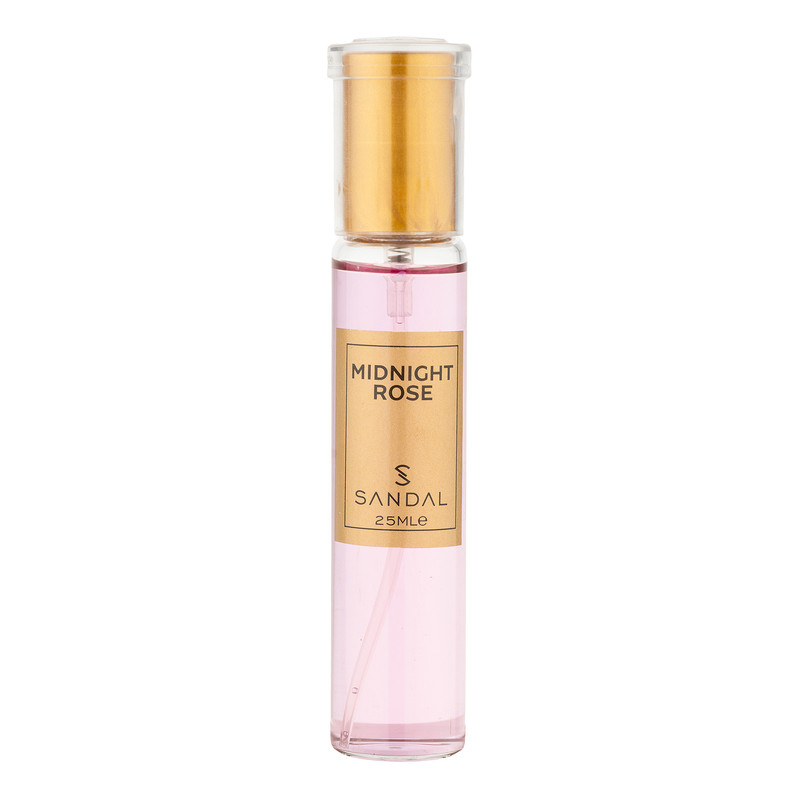 عطر جیبی زنانه صندل مدل Lancome Midnight rose با رایحه شیرین و گرم حجم 25 میلیلیتر