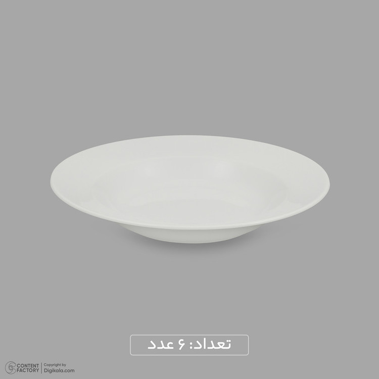 سرویس غذاخوری چینی 25 پارچه 6 نفره مقصود مدل دایره کد 001