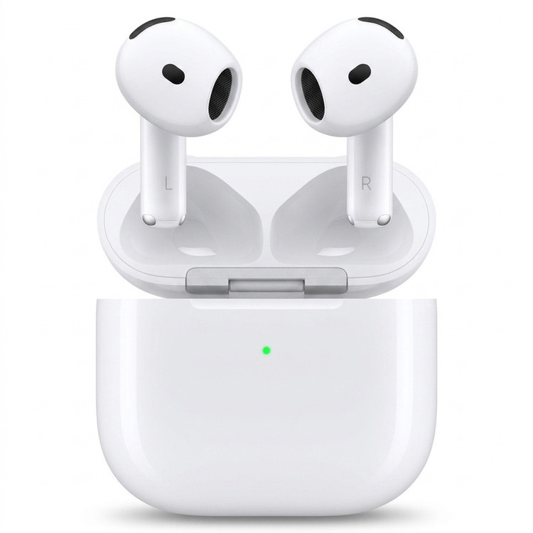 هدفون بلوتوثی اپل مدل AirPods 4 دارای نویز کنسلینگ، درگاه شارژ USB-Type-C و شارژ بی سیم، با قابلیت اتصال به چند دستگا...