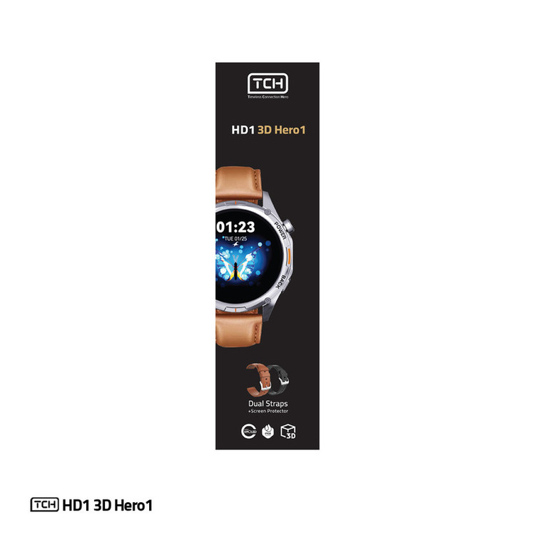 ساعت هوشمند تی سی اچ مدل TCH HD1 3D Hero1 دارای قابلیت های کنترل موسیقی Music Player، قابلیت مکالمه از طریق بلوتوث، پ...
