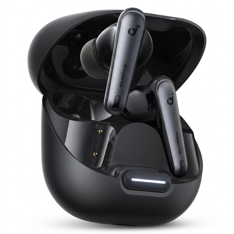 هدفون بلوتوثی انکر مدل Soundcore Liberty 4 NC با نویز کنسلینگ فعال ANC، درگاه شارژ USB Type-C، پشتیبانی از فرمان لمسی...