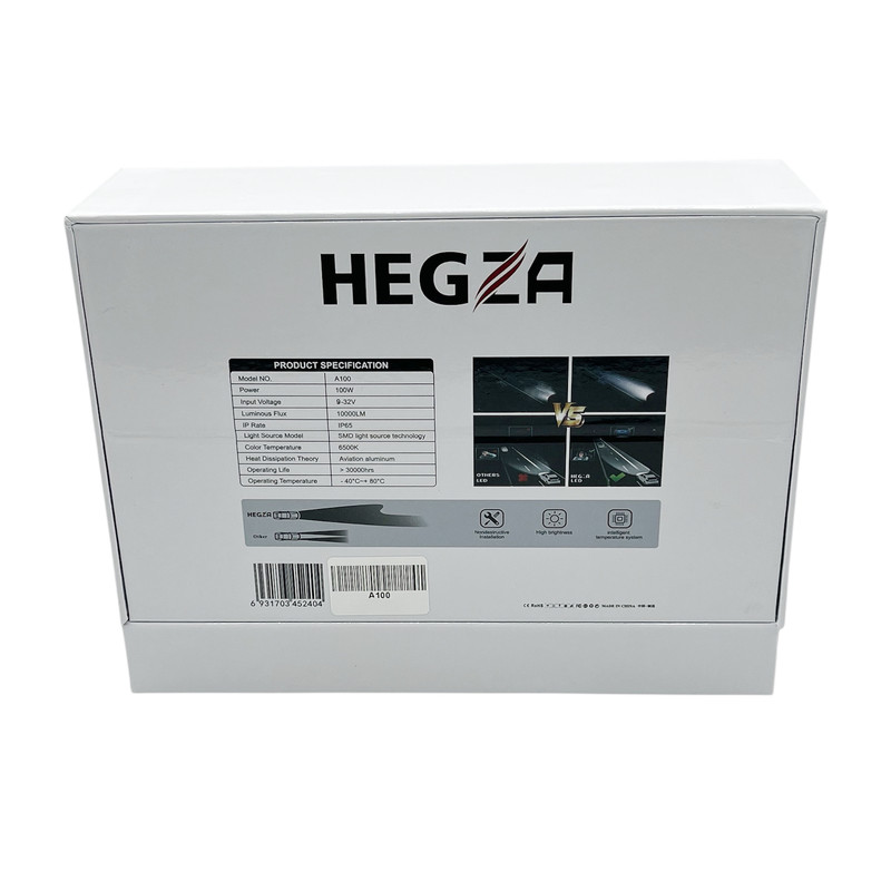 هدلایت لامپ خودرو مدلZIMMER HEGZA A100 پایه H7 بسته دو عددی