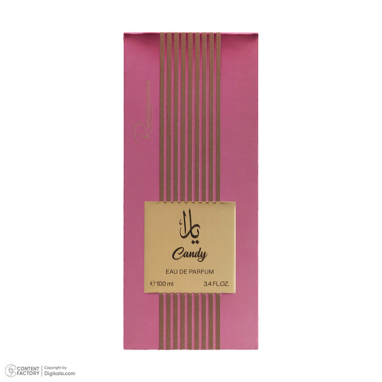 ادو پرفیوم زنانه رمینیسنس مدل CANDY حجم 100 میلیلیتر، با رایحه معتدل، شیرین و ساختار آبنباتی