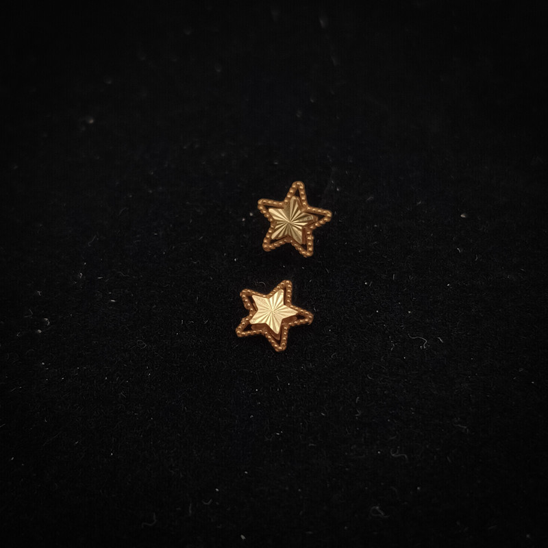 گوشواره میخی طلا 18 عیار زنانه ناریا مدل Star تراش کد AB2828