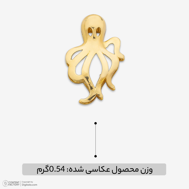 آویز گردنبند طلا 18 عیار زنانه مایا ماهک طرح هشت پا کد MM2322